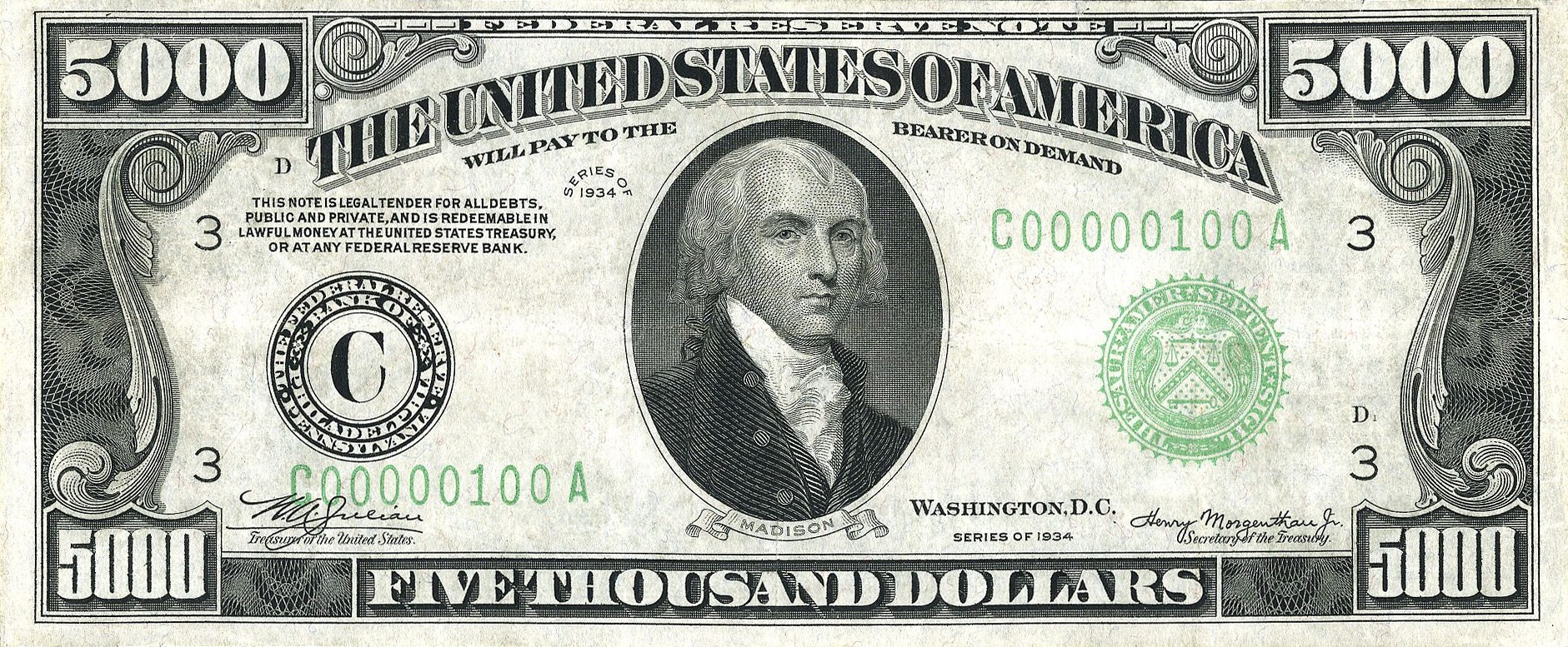 US_$5000_1934_Federal_Reserve_Note