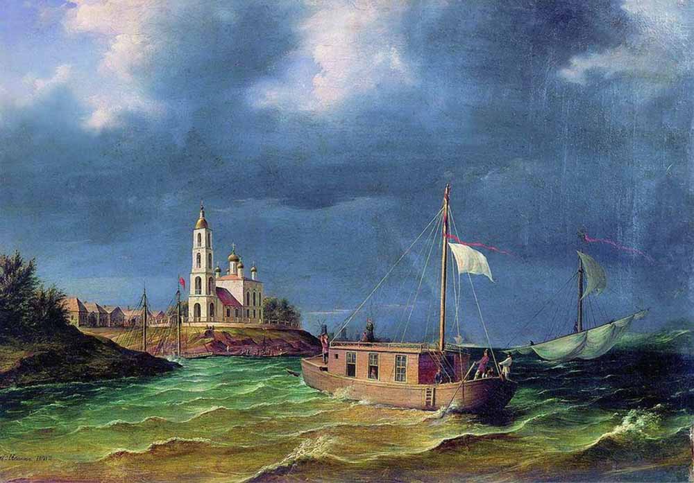 Барка_братьев_Чернецовых_на_Волге_в_Костромской_губернии