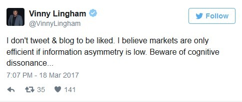 Винни Лингхам (Vinny Lingham) Я пишу в твиттер или блог не для того, чтобы нравиться людям.