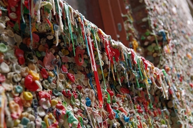 Стена жвачек в Сиэтле