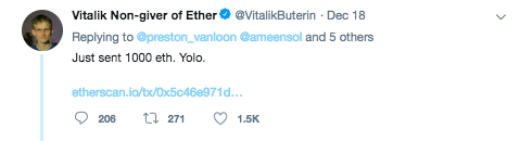 Бутерин благотворительность