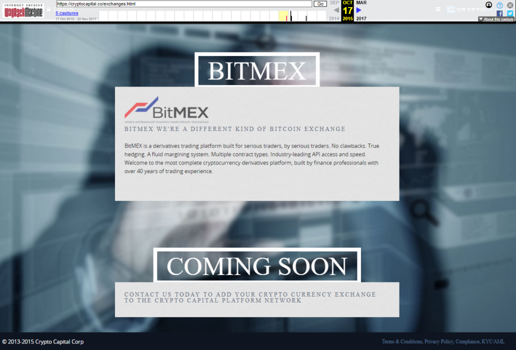 Crypto Capital Bitmex