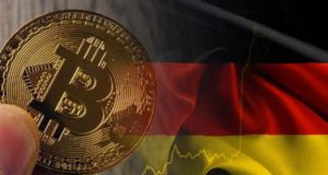 немецкий флаг, биткоин, монета