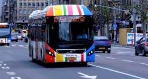 город, дорога, автобус, транспорт