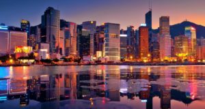 Азия, город, небоскребы