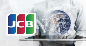 логотип JCB, планшет, блокчейн