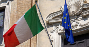 Флаг Италии, флаг Евросоюза