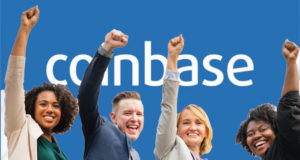Логотип Coinbase, люди