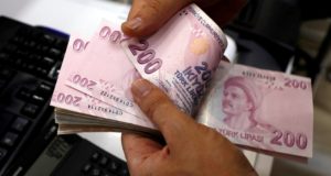 Турецкая лира, деньги, банкноты, руки