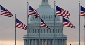 Флаг США, здание Конгресса