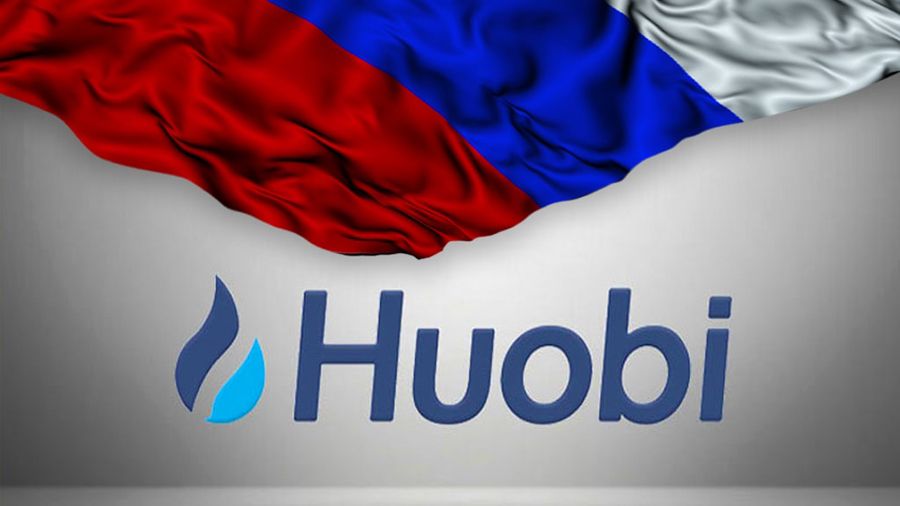 Логотип Huobi, флаг России