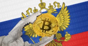 Флаг России, биткоин