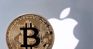 Логотип Apple, биткоин