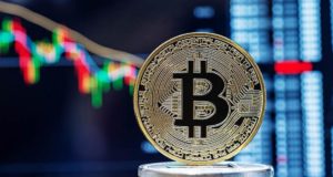 Биткоин, монета, график, биржа