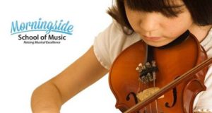 Логотип Morningside school of music, ребенок, скрипка