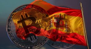 Биткоин, флаг Испании