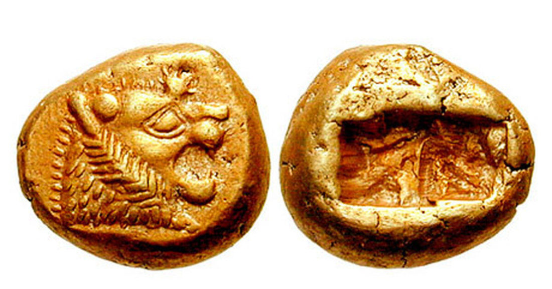 Лидийский статер 610 г. до н.э. фото монеты