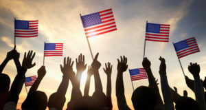 Люди, флаг США