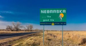 США, Небраска, дорога, знак