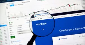Coinbase, монитор, акции