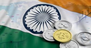 Флаг Индии, криптовалюты, монеты