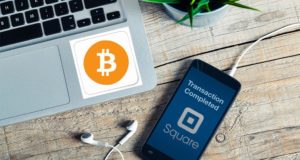 Square, ноутбук, смартфон, биткоин