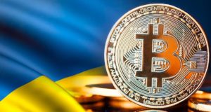 Флаг Украины, биткоин, монета
