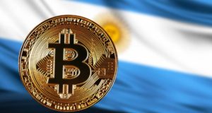 Флаг Аргентины, биткоин, монета