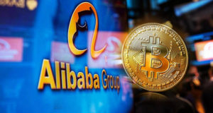 Логотип Alibaba, биткоин