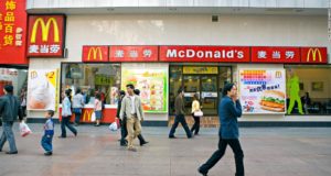 McDonald's, Китай, магазин, улица