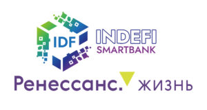 Логотип «Ренессанс Жизнь» и InDeFi SmartBank