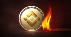 Логотип Binance, огонь, токен
