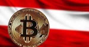 Флаг Австрии, биткоин, монета