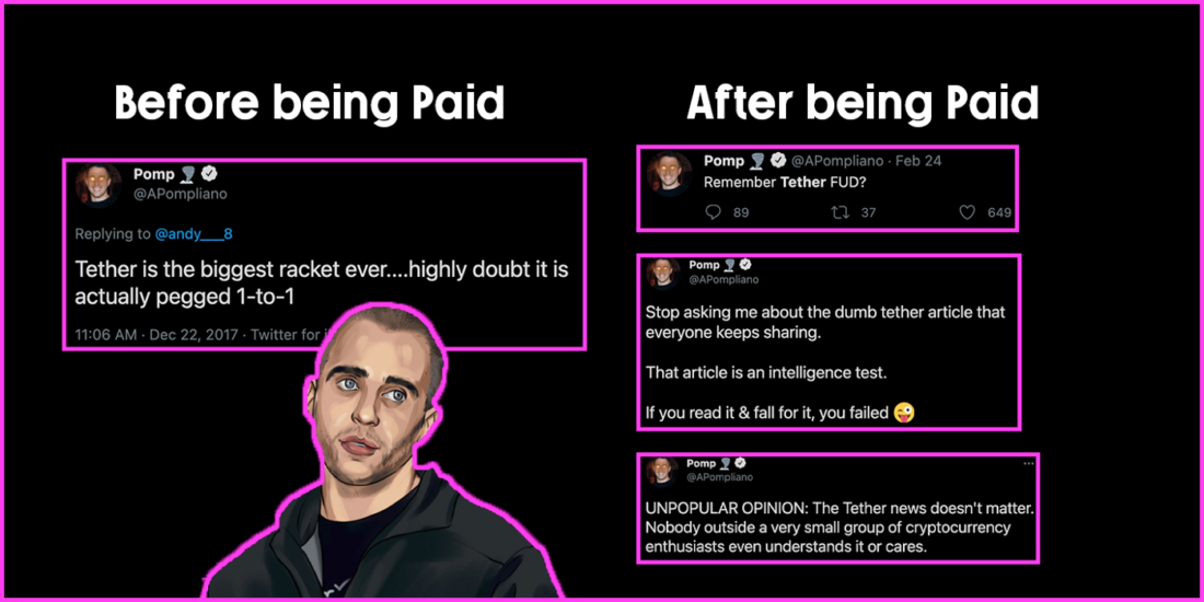 скриншоты твитов Энтони помплиано