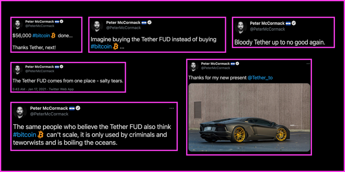 скриншоты твитов Питера Маккормака