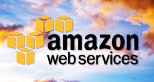 Логотип Amazon Web Services, небо