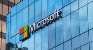 Логотип Microsoft, здание