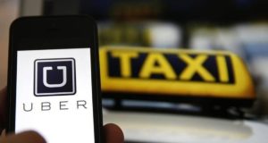 Uber, такси, смартфон