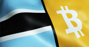 Флаг Ботсваны, логотип биткоина