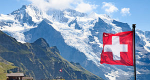 Флаг Швейцарии, горы