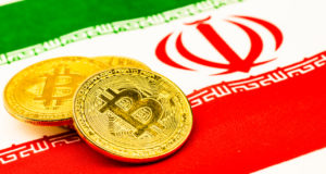 Флаг Ирана, биткоин, монеты