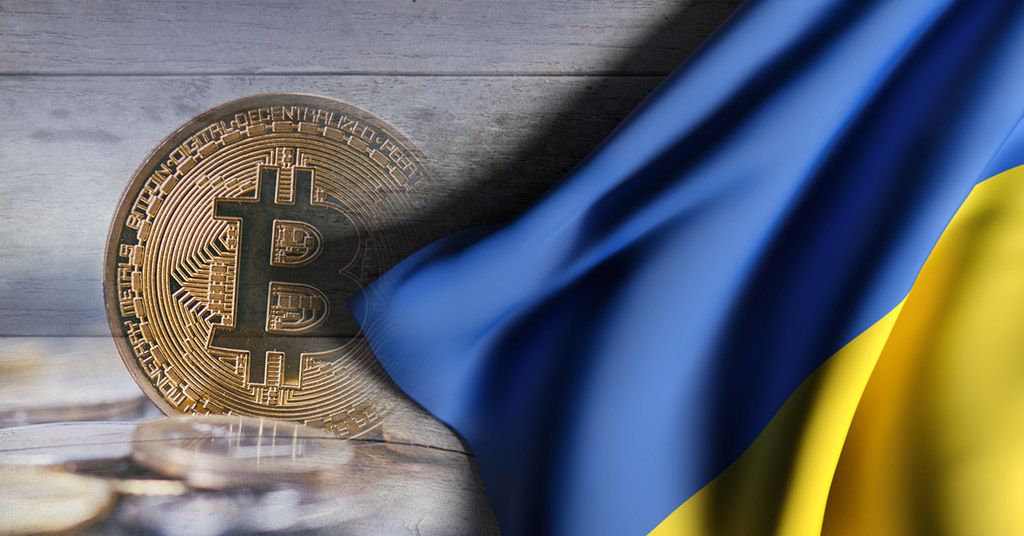 Флаг Украины, биткоин, монета
