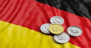 Флаг Германии, криптовалюта, монеты