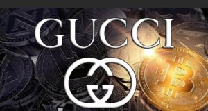 Логотип Gucci, криптовалюты