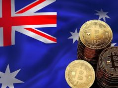 Флаг Австралии, биткоин, монеты