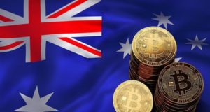 Флаг Австралии, биткоин, монеты