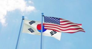 Флаг США, флаг Южной Кореи